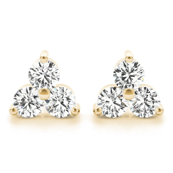 Klementine Three-stone Diamond Studs