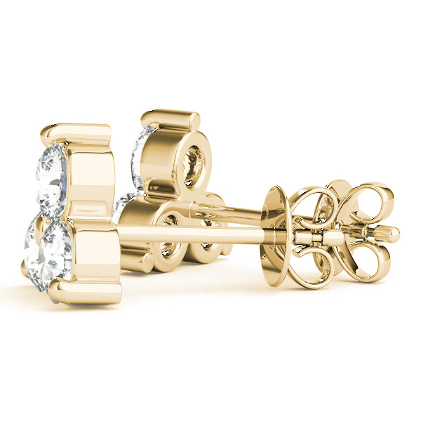 Klementine Three-stone Diamond Studs