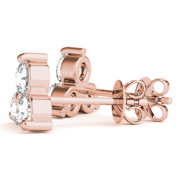 Klementine Three-stone Diamond Studs