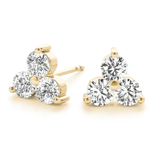 Klementine Three-stone Diamond Studs