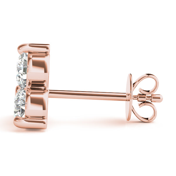 Klementine Three-stone Diamond Studs