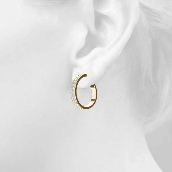 Jacinte Diamond Hoop Earrings