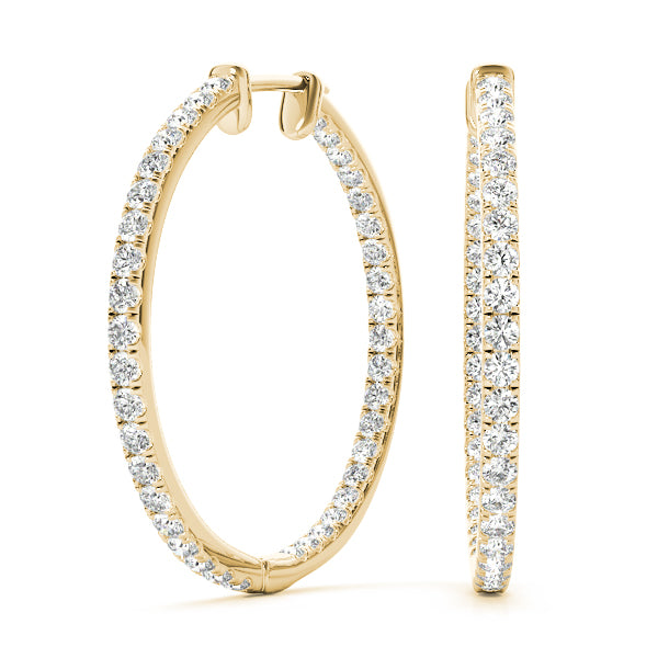 Leandra Diamond Hoop Earrings
