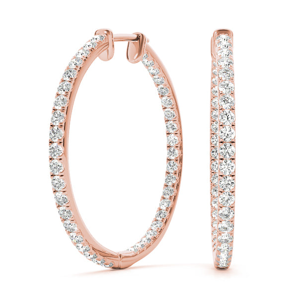 Leandra Diamond Hoop Earrings
