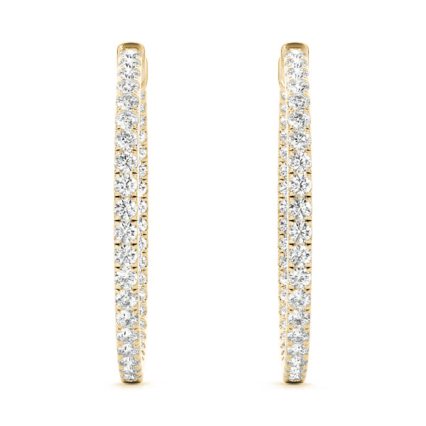 Leandra Diamond Hoop Earrings