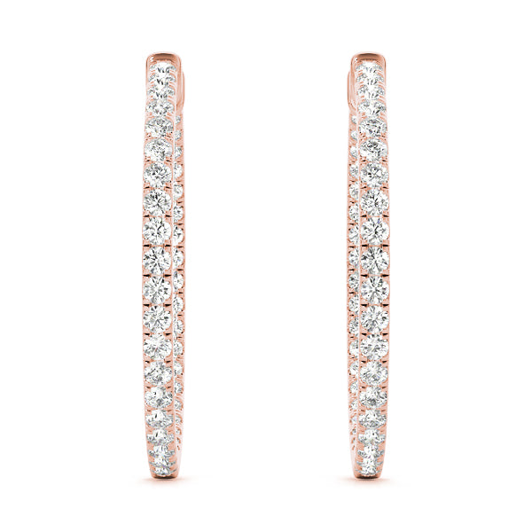 Leandra Diamond Hoop Earrings