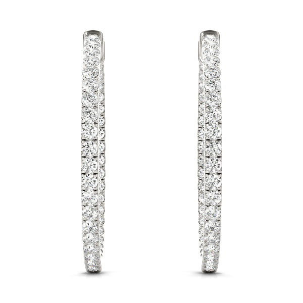 Leandra Diamond Hoop Earrings