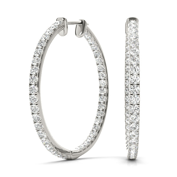 Leandra Diamond Hoop Earrings