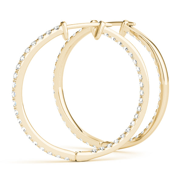 Leandra Diamond Hoop Earrings