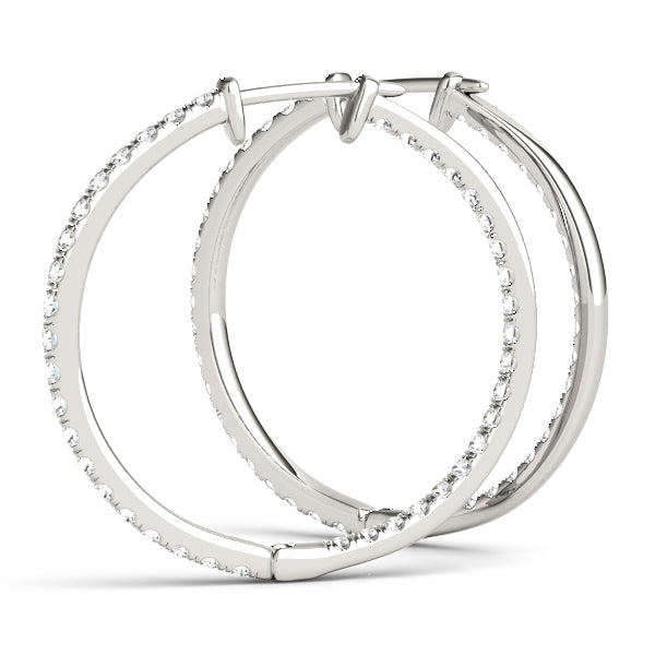 Leandra Diamond Hoop Earrings