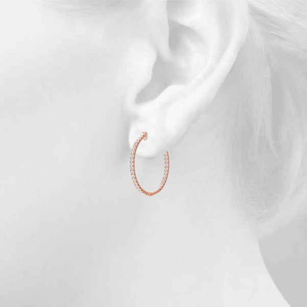 Leandra Diamond Hoop Earrings