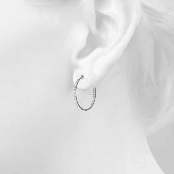 Leandra Diamond Hoop Earrings