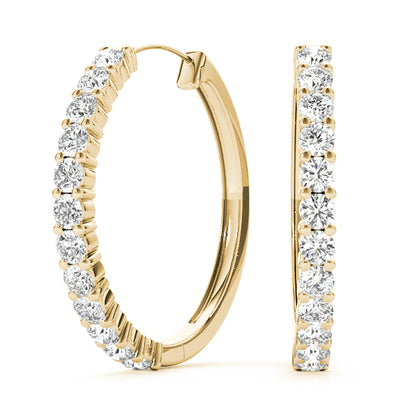 Idalie Diamond Hoop Earrings