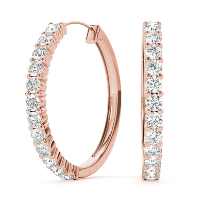 Idalie Diamond Hoop Earrings