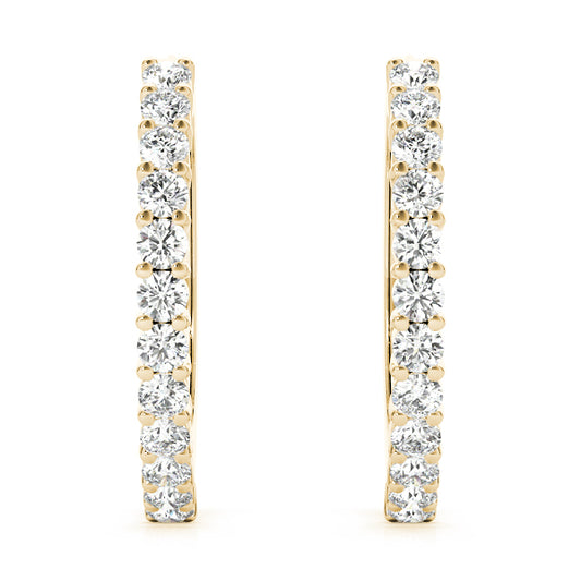 Idalie Diamond Hoop Earrings