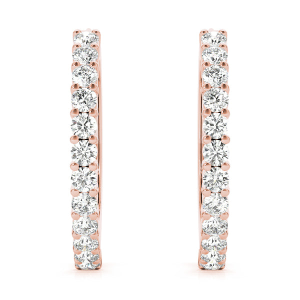 Idalie Diamond Hoop Earrings