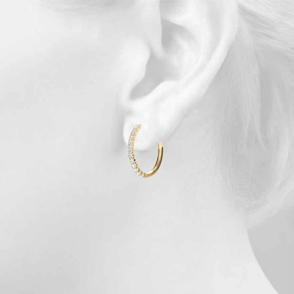 Idalie Diamond Hoop Earrings