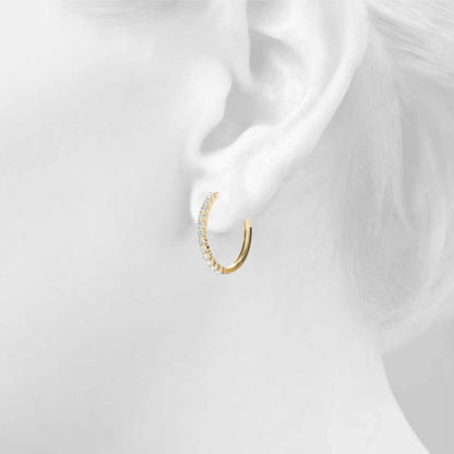 Idalie Diamond Hoop Earrings