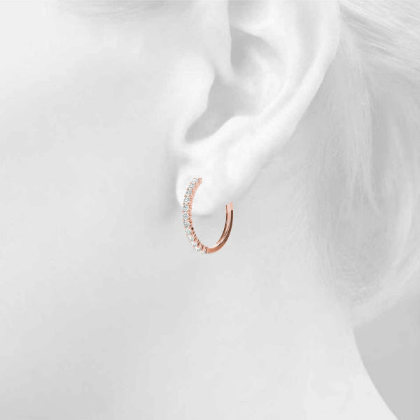 Idalie Diamond Hoop Earrings