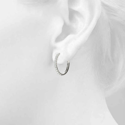 Idalie Diamond Hoop Earrings