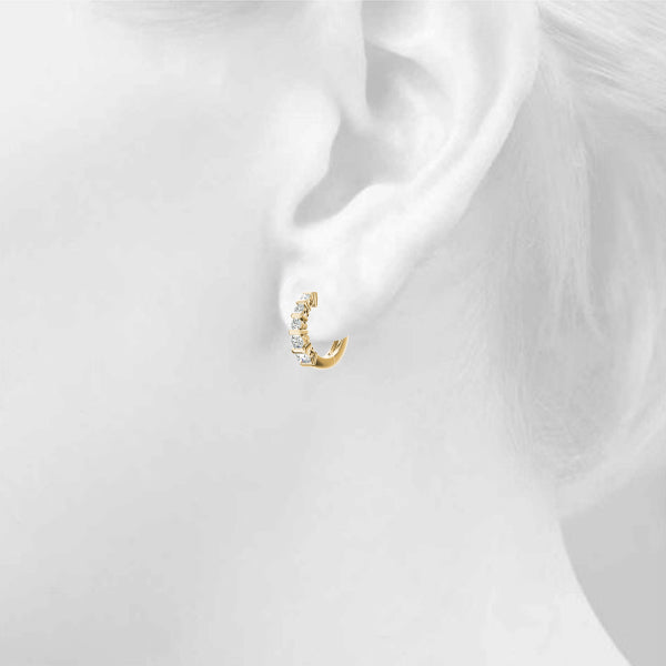 Kadence Diamond Hoop Earrings