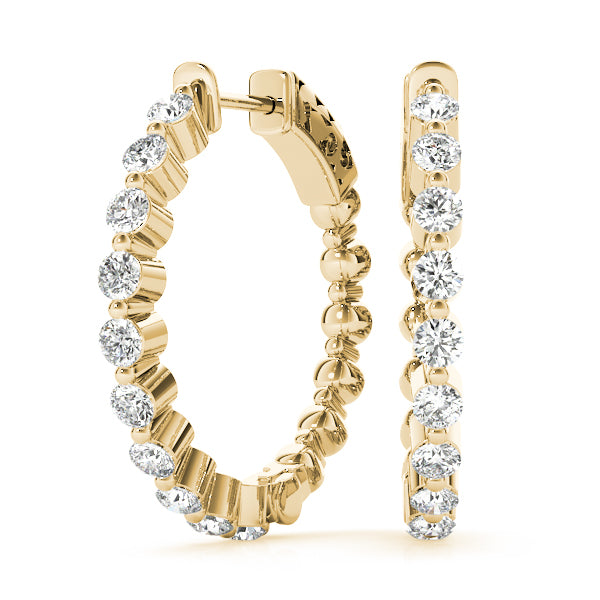Olympe Front-set Diamond Hoop Earrings