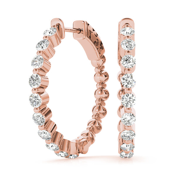 Olympe Front-set Diamond Hoop Earrings