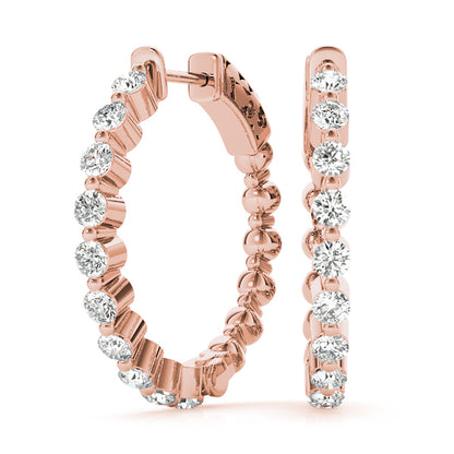 Olympe Front-set Diamond Hoop Earrings