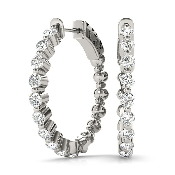 Olympe Front-set Diamond Hoop Earrings
