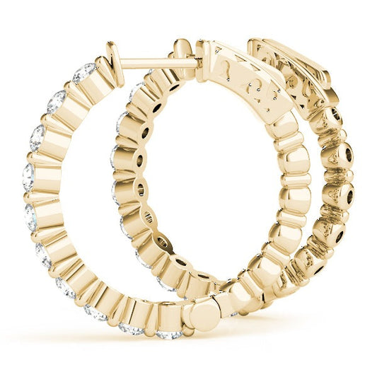 Olympe Front-set Diamond Hoop Earrings