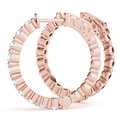 Olympe Front-set Diamond Hoop Earrings