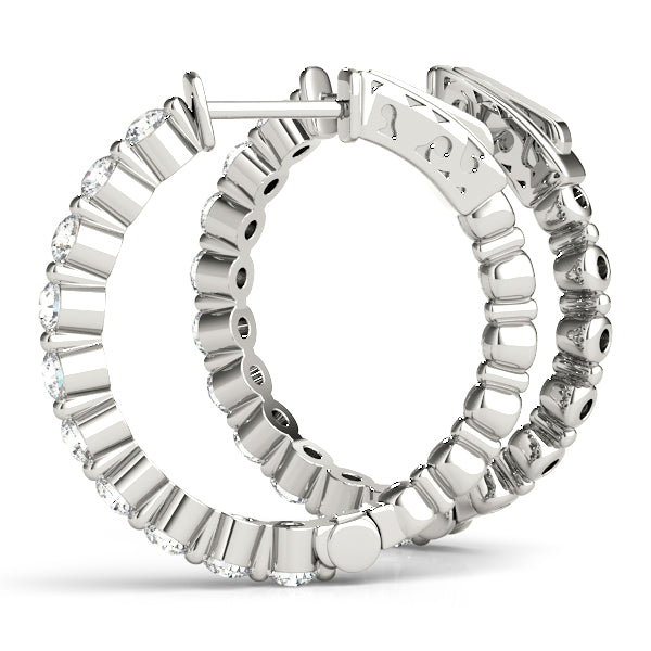 Olympe Front-set Diamond Hoop Earrings