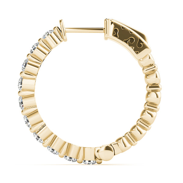Olympe Front-set Diamond Hoop Earrings