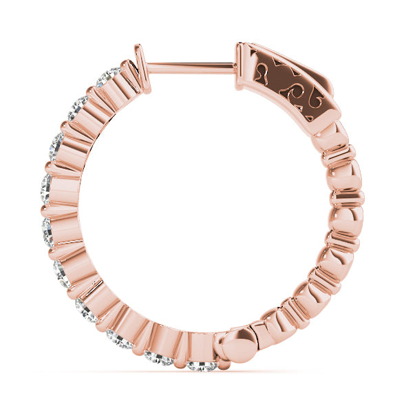Olympe Front-set Diamond Hoop Earrings