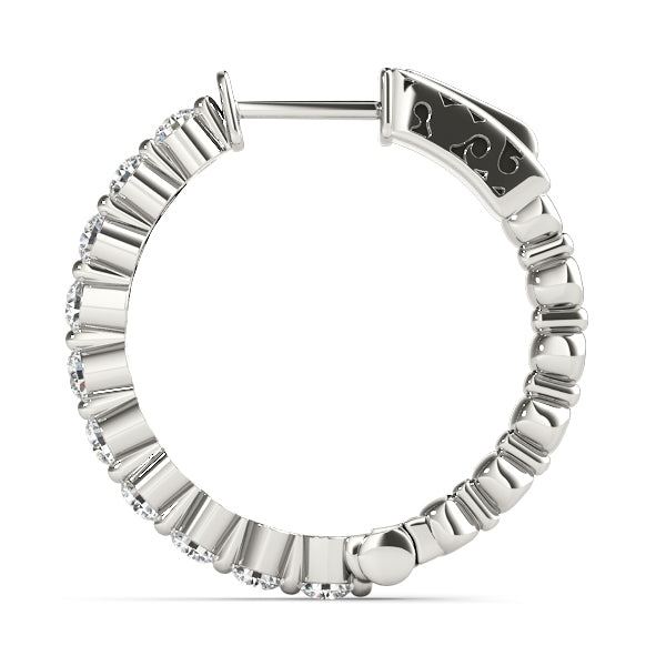 Olympe Front-set Diamond Hoop Earrings