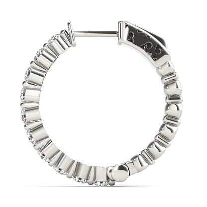 Olympe Front-set Diamond Hoop Earrings