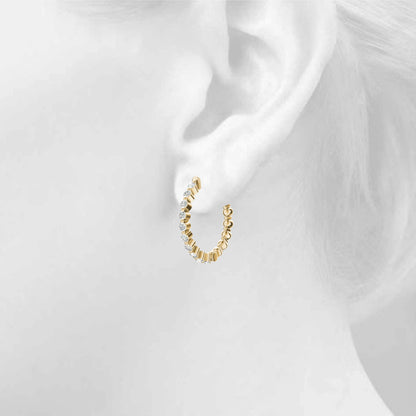 Olympe Front-set Diamond Hoop Earrings