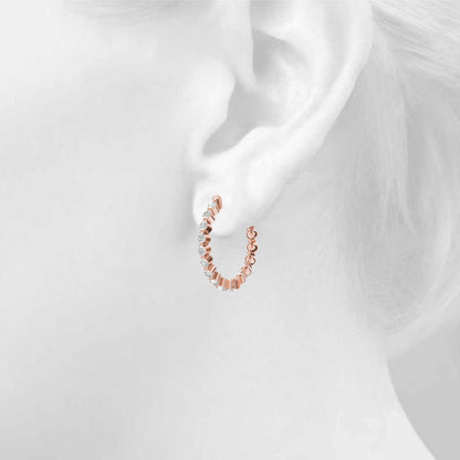 Olympe Front-set Diamond Hoop Earrings
