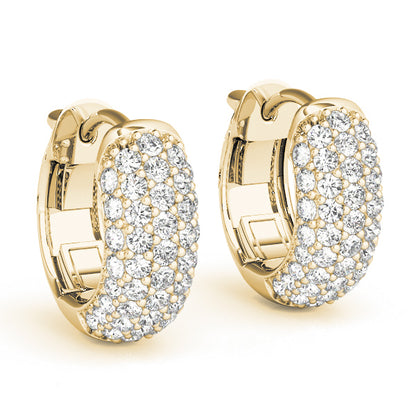 Quitterie Diamond Huggie Earrings