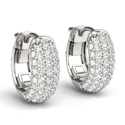 Quitterie Diamond Huggie Earrings