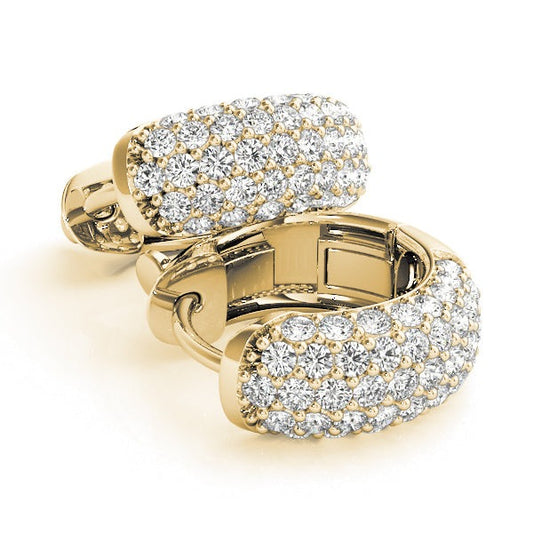 Quitterie Diamond Huggie Earrings