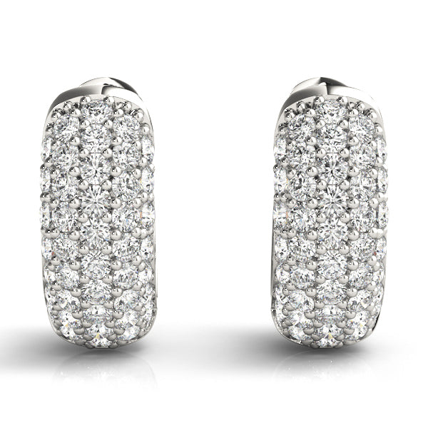 Quitterie Diamond Huggie Earrings
