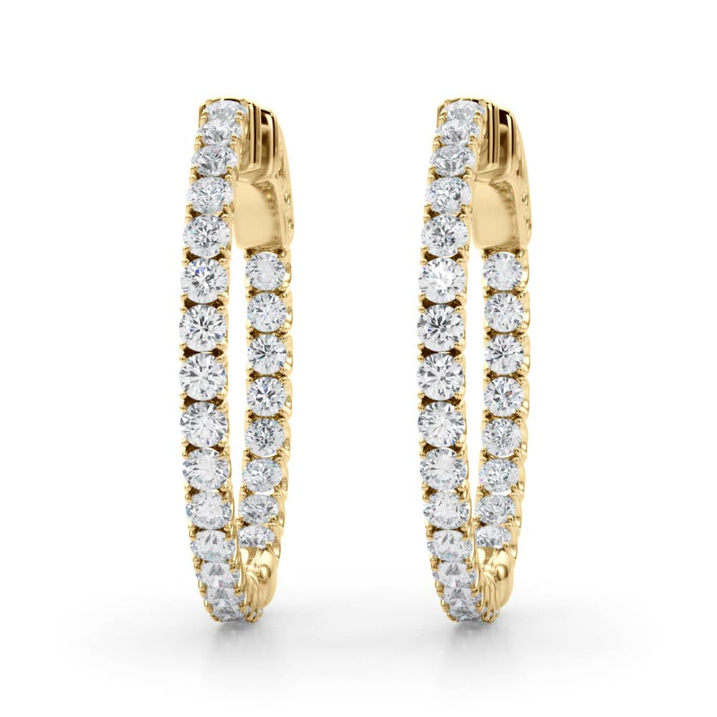 Astree Inside-out Diamond Hoop Earrings