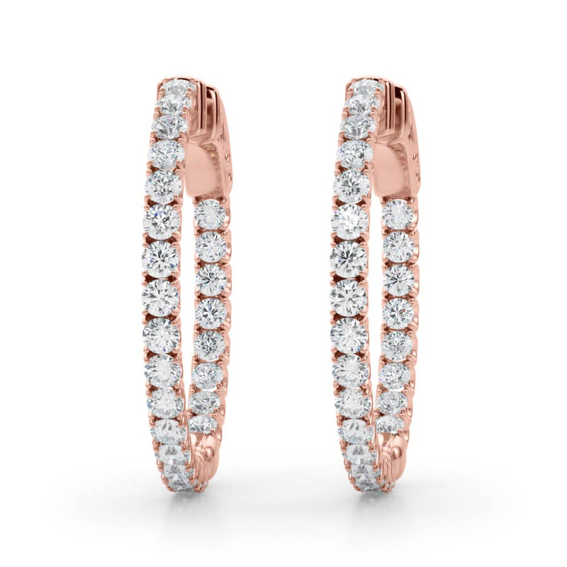 Astree Inside-out Diamond Hoop Earrings
