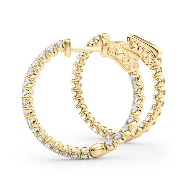 Astree Inside-out Diamond Hoop Earrings