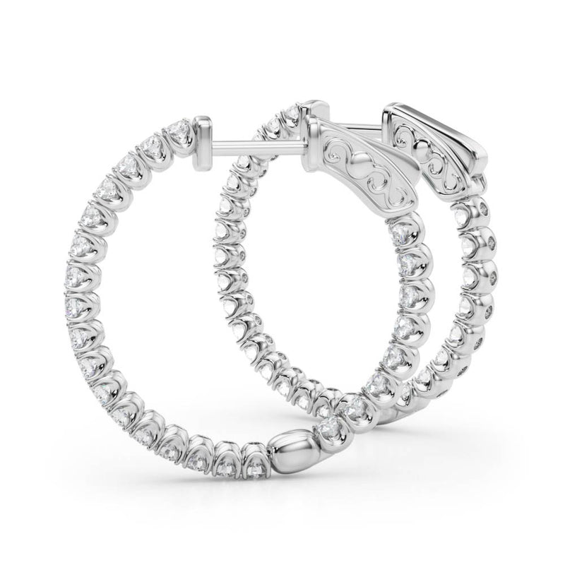 Astree Inside-out Diamond Hoop Earrings