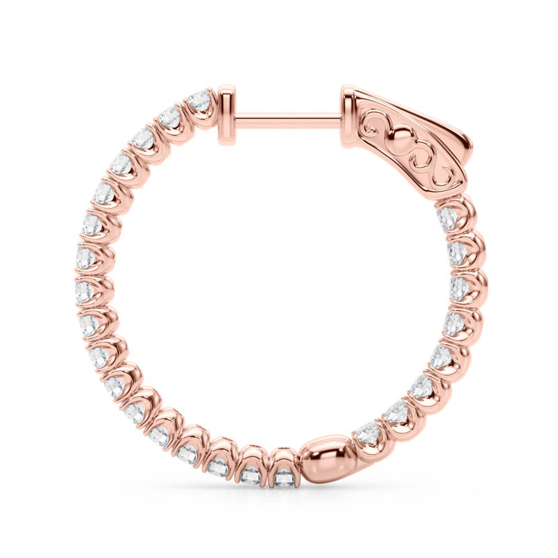 Astree Inside-out Diamond Hoop Earrings