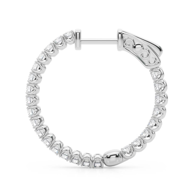 Astree Inside-out Diamond Hoop Earrings