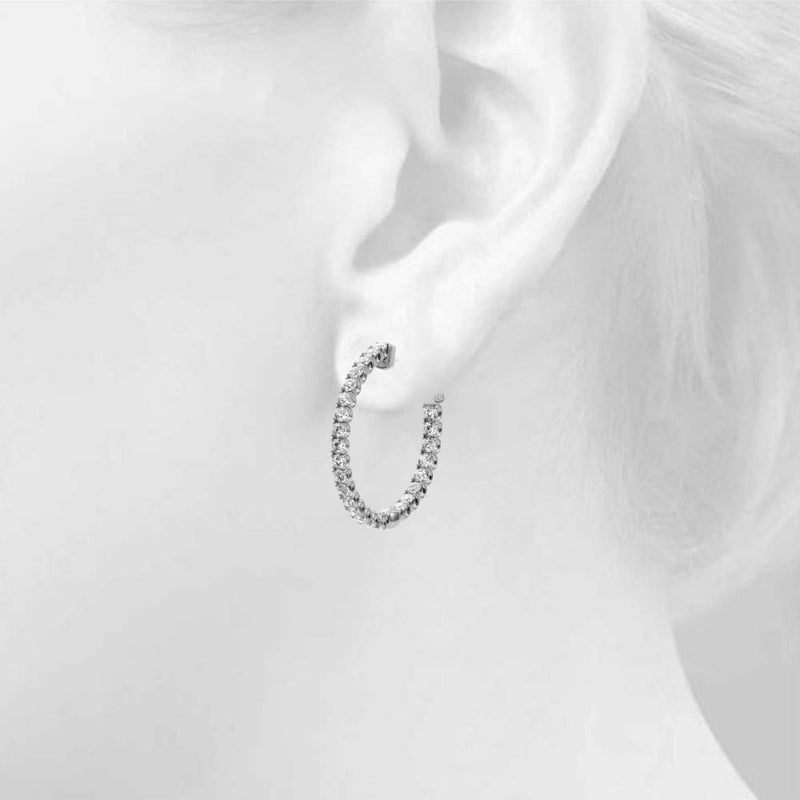 Astree Inside-out Diamond Hoop Earrings
