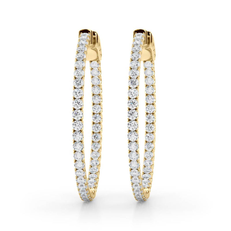 Astree Inside-out Diamond Hoop Earrings